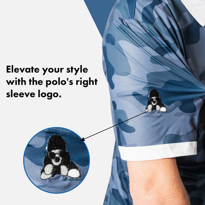BoBo Zipper Polo TShirt Navy Blue